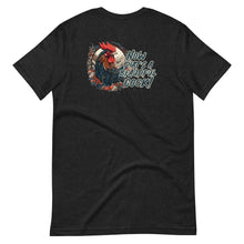 Load image into Gallery viewer, Now-thats-a-beautiful-cock!-by-vtowndesigns-dot-com-unisex-staple-t-shirt-black-heather-back-of-tee
