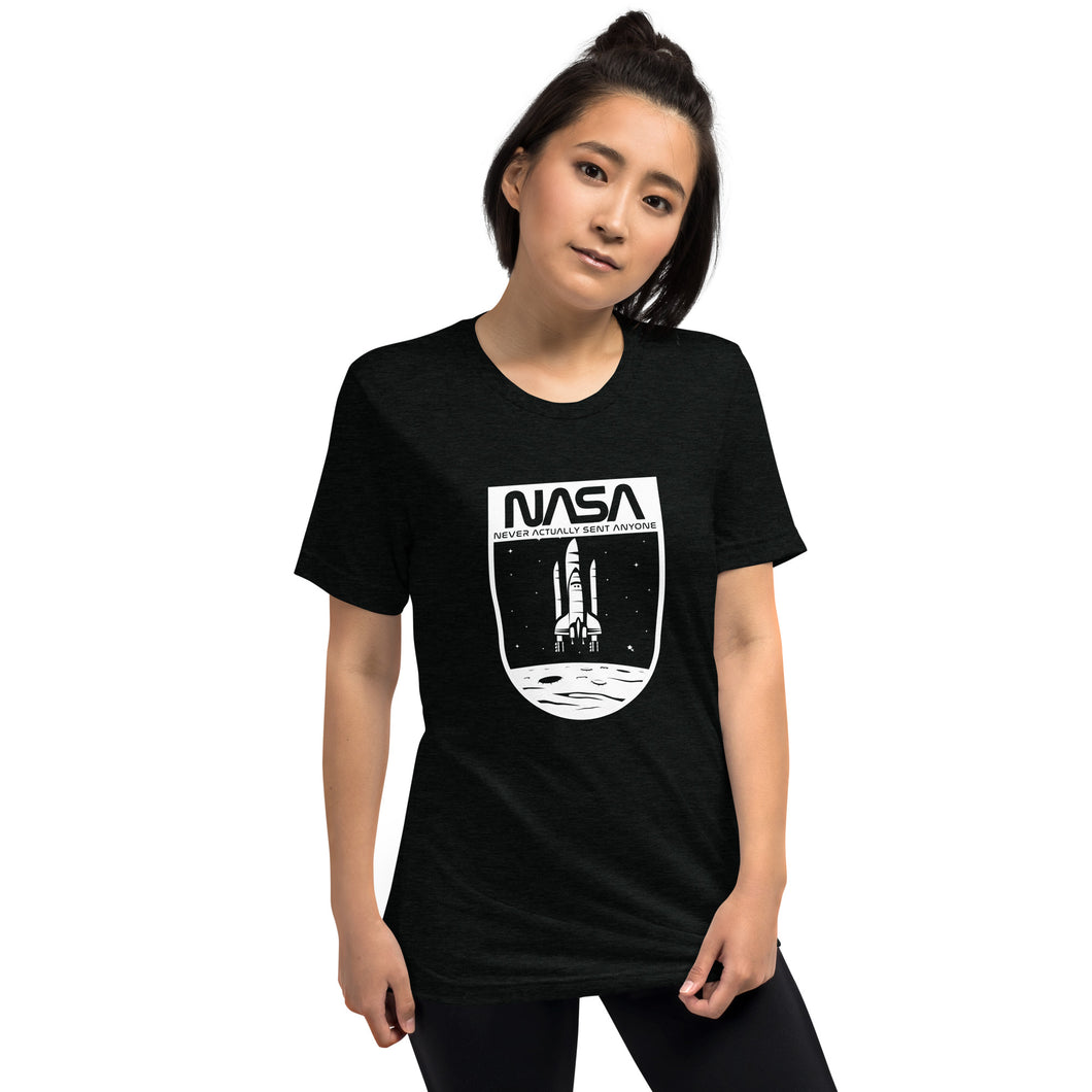 NASA: Never Actually Sent Anyone Graphic Tee By VTown Designs