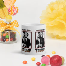 Load image into Gallery viewer, Trump America First Ceramic Mug – Sturdy &amp; Dishwasher Safe
