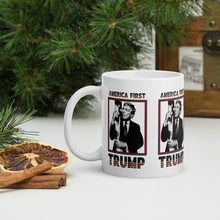 Load image into Gallery viewer, Trump America First Ceramic Mug – Sturdy &amp; Dishwasher Safe
