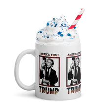 Load image into Gallery viewer, Trump America First Ceramic Mug – Sturdy &amp; Dishwasher Safe
