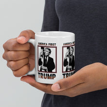 Load image into Gallery viewer, Trump America First Ceramic Mug – Sturdy &amp; Dishwasher Safe
