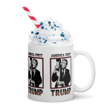 Load image into Gallery viewer, Trump America First Ceramic Mug – Sturdy &amp; Dishwasher Safe
