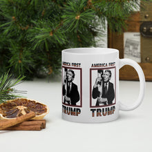 Load image into Gallery viewer, Trump America First Ceramic Mug – Sturdy &amp; Dishwasher Safe
