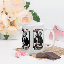 Load image into Gallery viewer, Trump America First Ceramic Mug – Sturdy &amp; Dishwasher Safe
