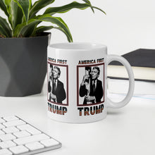 Load image into Gallery viewer, Trump America First Ceramic Mug – Sturdy &amp; Dishwasher Safe
