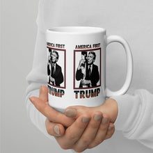 Load image into Gallery viewer, Trump America First Ceramic Mug – Sturdy &amp; Dishwasher Safe
