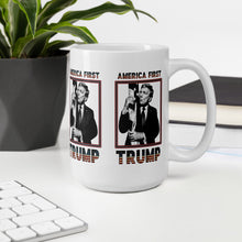 Load image into Gallery viewer, Trump America First Ceramic Mug – Sturdy &amp; Dishwasher Safe
