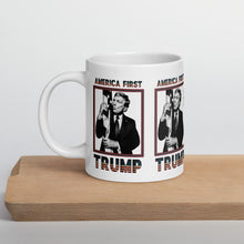 Load image into Gallery viewer, Trump America First Ceramic Mug – Sturdy &amp; Dishwasher Safe
