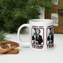 Load image into Gallery viewer, Trump America First Ceramic Mug – Sturdy &amp; Dishwasher Safe
