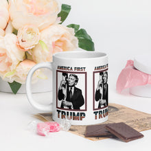 Load image into Gallery viewer, Trump America First Ceramic Mug – Sturdy &amp; Dishwasher Safe
