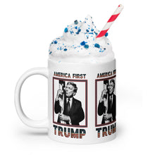 Load image into Gallery viewer, Trump America First Ceramic Mug – Sturdy &amp; Dishwasher Safe
