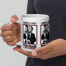 Load image into Gallery viewer, Trump America First Ceramic Mug – Sturdy &amp; Dishwasher Safe
