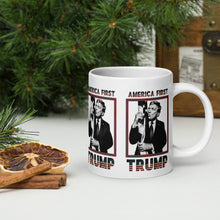 Load image into Gallery viewer, Trump America First Ceramic Mug – Sturdy &amp; Dishwasher Safe
