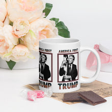 Load image into Gallery viewer, Trump America First Ceramic Mug – Sturdy &amp; Dishwasher Safe
