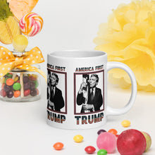 Load image into Gallery viewer, Trump America First Ceramic Mug – Sturdy &amp; Dishwasher Safe
