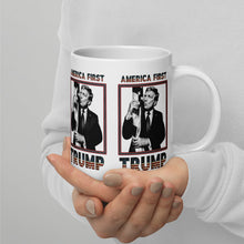 Load image into Gallery viewer, Trump America First Ceramic Mug – Sturdy &amp; Dishwasher Safe
