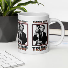 Load image into Gallery viewer, Trump America First Ceramic Mug – Sturdy &amp; Dishwasher Safe
