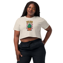 Load image into Gallery viewer, You Had Me At Aloe Crop Top for Plant Lovers – Soft Cotton Tee
