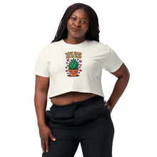 Load image into Gallery viewer, You Had Me At Aloe Crop Top for Plant Lovers – Soft Cotton Tee
