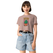 Load image into Gallery viewer, You Had Me At Aloe Crop Top for Plant Lovers – Soft Cotton Tee
