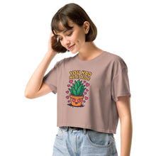 Load image into Gallery viewer, You Had Me At Aloe Crop Top for Plant Lovers – Soft Cotton Tee
