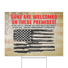 Load image into Gallery viewer, Guns Permitted Yard Sign by Vtown Designs

