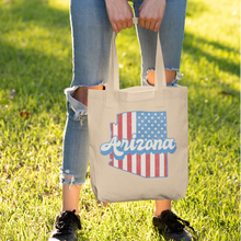 Load image into Gallery viewer, arizona-stars-and-stripes-tote-bag-woman-1
