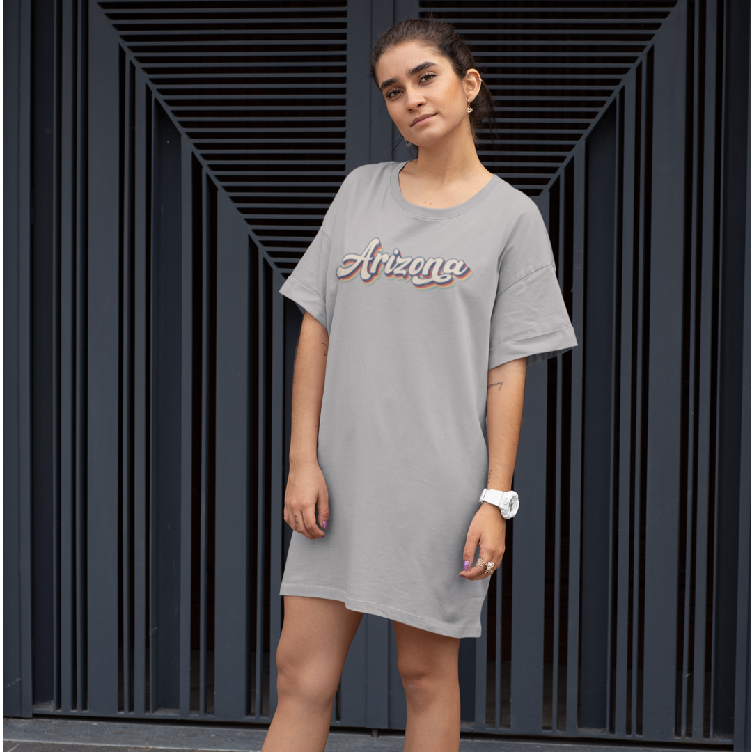 arizona t shirt dress Arizona Desert Upcycled T-shirt Dress, Comfy, Boho, Western, Size XL