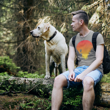 Load image into Gallery viewer, hiking-sun-t-shirt-outdoors-man-and-his-dog
