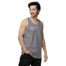 Load image into Gallery viewer, Men’s premium Cotton Heritage Tank Top (Colors) + Logo Right Justified
