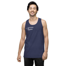 Load image into Gallery viewer, Men’s premium Cotton Heritage Tank Top (Colors) + Logo Right Justified
