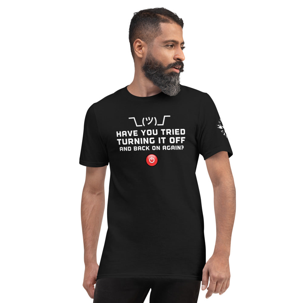 Reboot #ITLife Short-Sleeve Troubleshooting T-Shirt [BLACK]