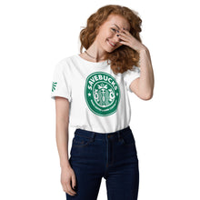 Load image into Gallery viewer, Savebucks-make-coffee-at-home-coffee-co-white-t-shirt-smile-cute
