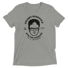 Load image into Gallery viewer, Dwight&#39;s Gym for Muscles #thingswelove #theofficeus Unisex Tri-Blend Track Shirt (Relanch)
