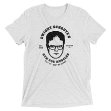 Load image into Gallery viewer, Dwight&#39;s Gym for Muscles #thingswelove #theofficeus Unisex Tri-Blend Track Shirt (Relanch)
