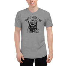 Load image into Gallery viewer, Bearded Knower of Things - Tri-Blend Super Soft Track Tee Shirt
