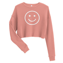 Load image into Gallery viewer, Smiley Face Crop Sweatshirt
